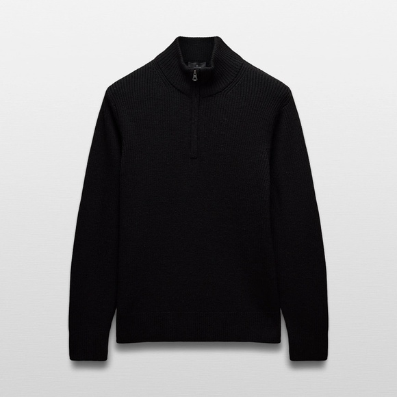 Reigning Champ Other - Reigning Champ Merino Rib Vinnie Quarter Zip